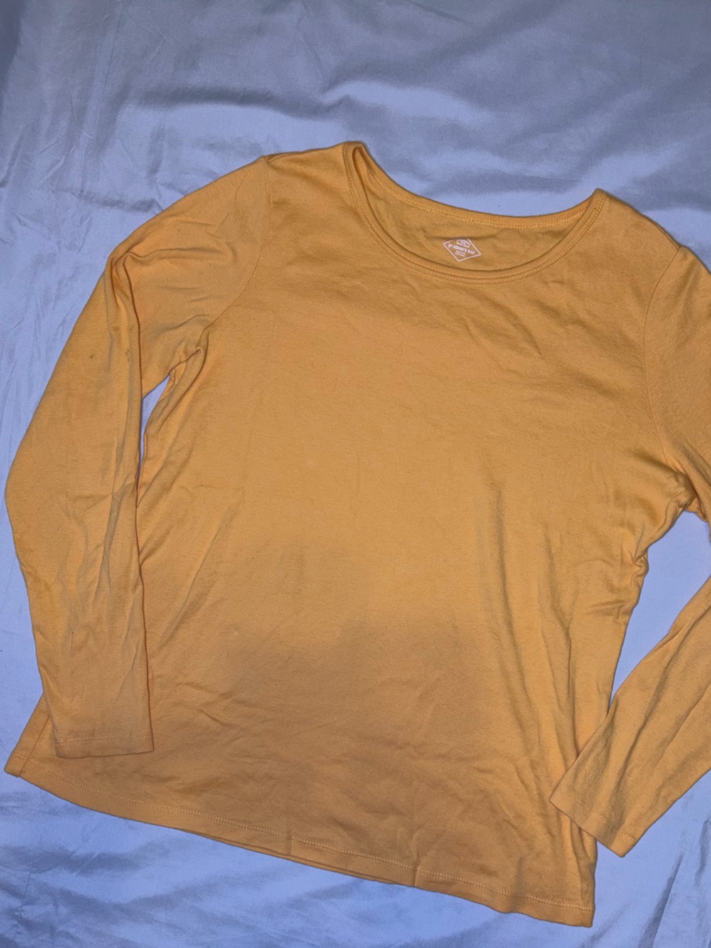 St. John's Bay Mustard Crewneck Long Sleeve Tee